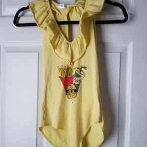 Yellow snack bodysuit